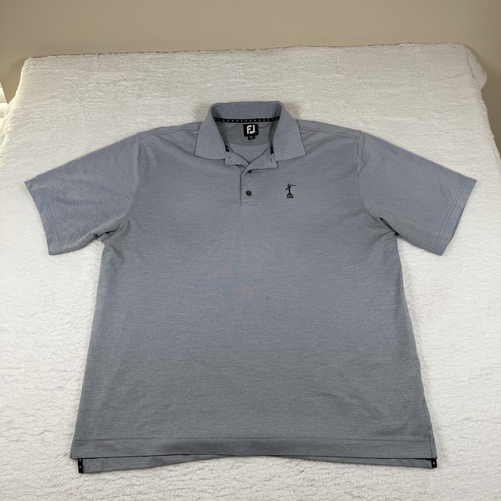 FootJoy Mens ProDry Performance Golf Polo Shirt Gray Short Sleeve Size XXL